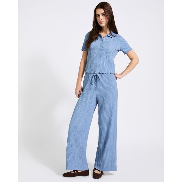 Savida Texture Drawcord Co-Ord Trousers