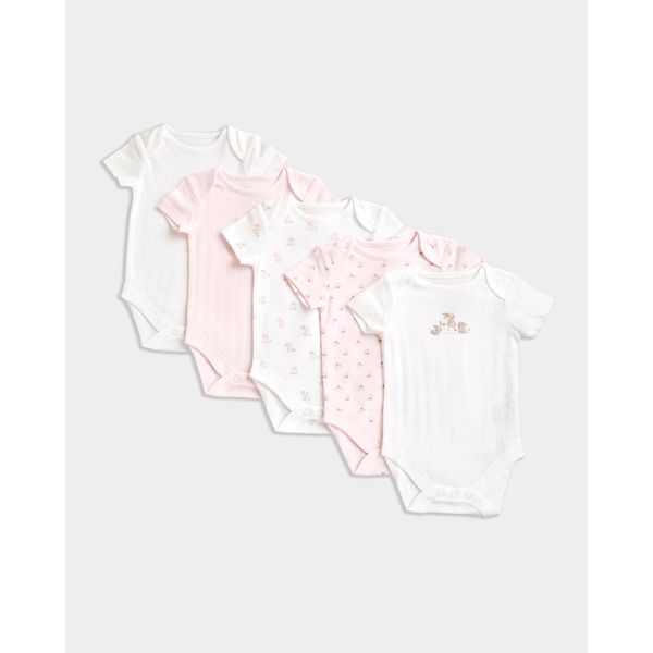 Cotton Short-Sleeved Bodysuits - Pack Of 5 (Newborn-3 Years)