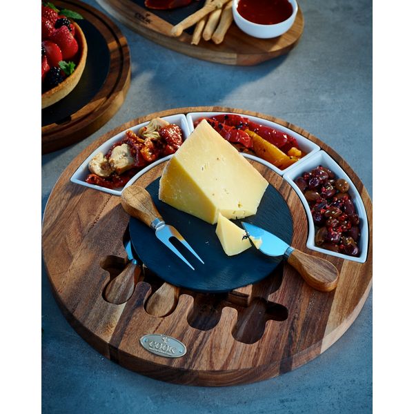 Neven Maguire Round Slate Serving Board Set