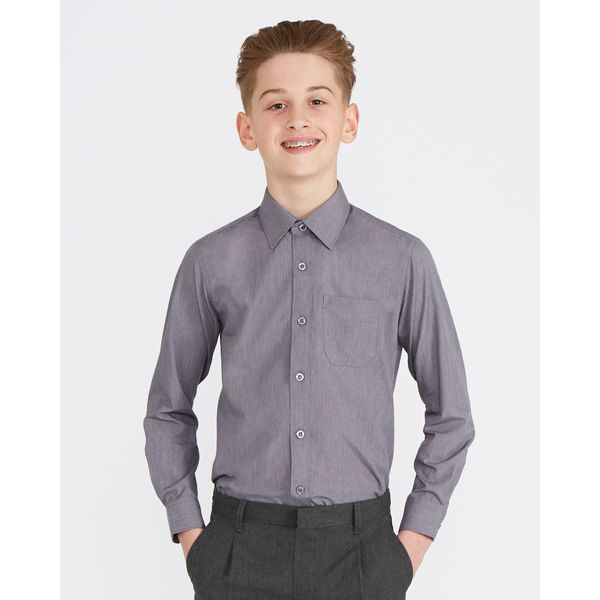 Long-Sleeved Easy Iron Shirt - Pack Of 3 - (4-16 Years)