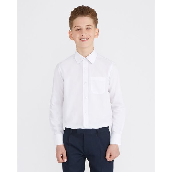 Long-Sleeved Easy Iron Shirt - Pack Of 3 - (4-16 Years)