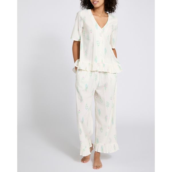 Ruffle Printed Pyjama Set