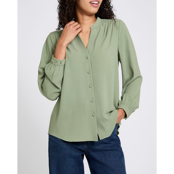 Gathered Shoulder Blouse
