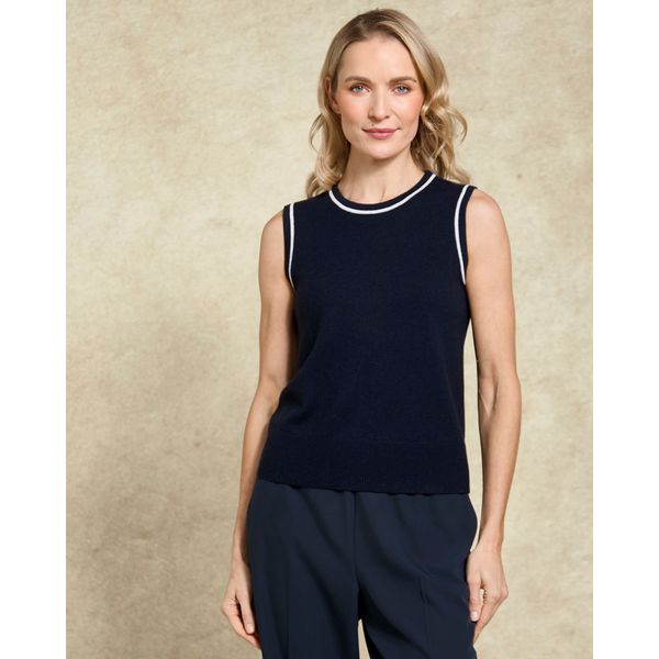 Paul Costelloe Living Studio Navy Merino Vest