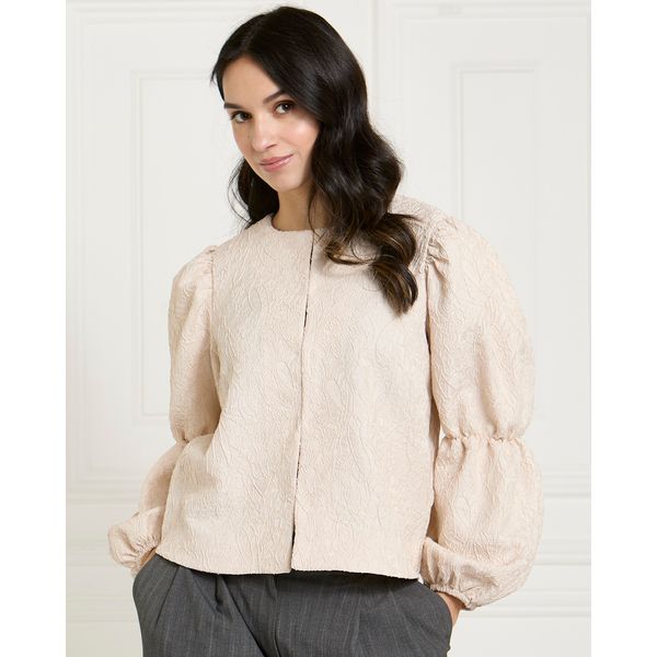 Gallery Jacquard Puff Sleeve Jacket