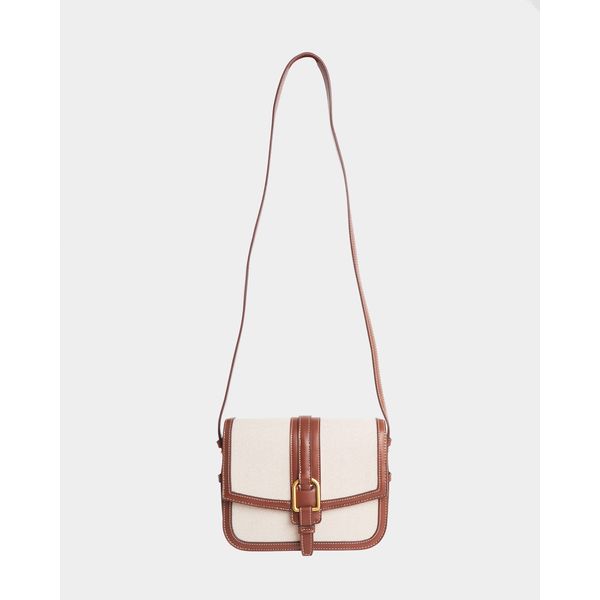 Canvas PU Saddle Bag