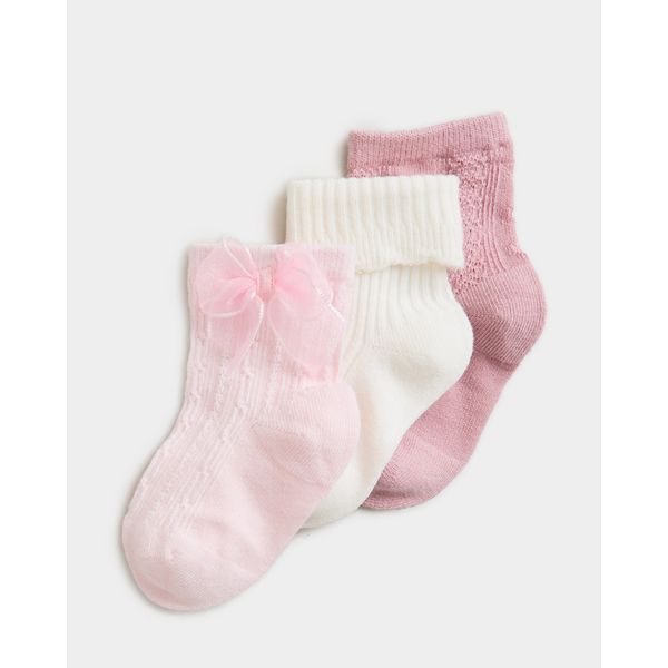 Bow Socks - Pack Of 3