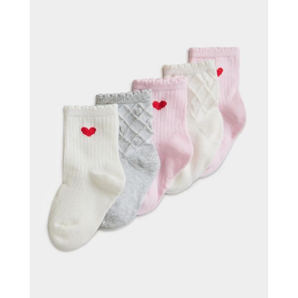 Baby Girls Design Socks - Pack Of 5