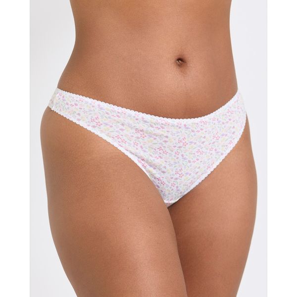 Print Cotton Rich Thongs - Pack of 5