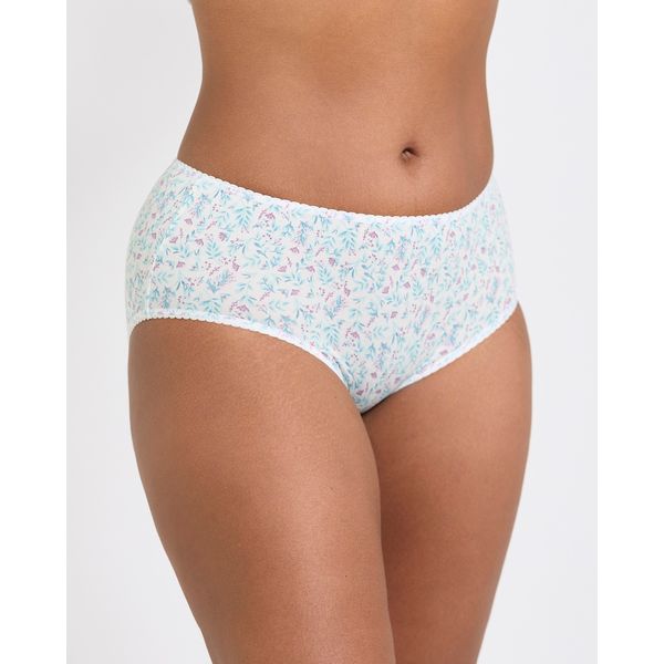 Print Cotton Rich Midi Briefs - Pack Of 5