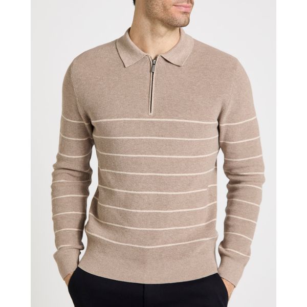 Textured Quarter Zip Jumper