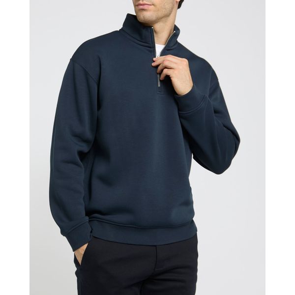 Relaxed Fit Half Zip Sweatshirt