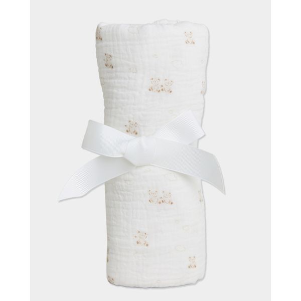 Bear Muslin Swaddle Blanket
