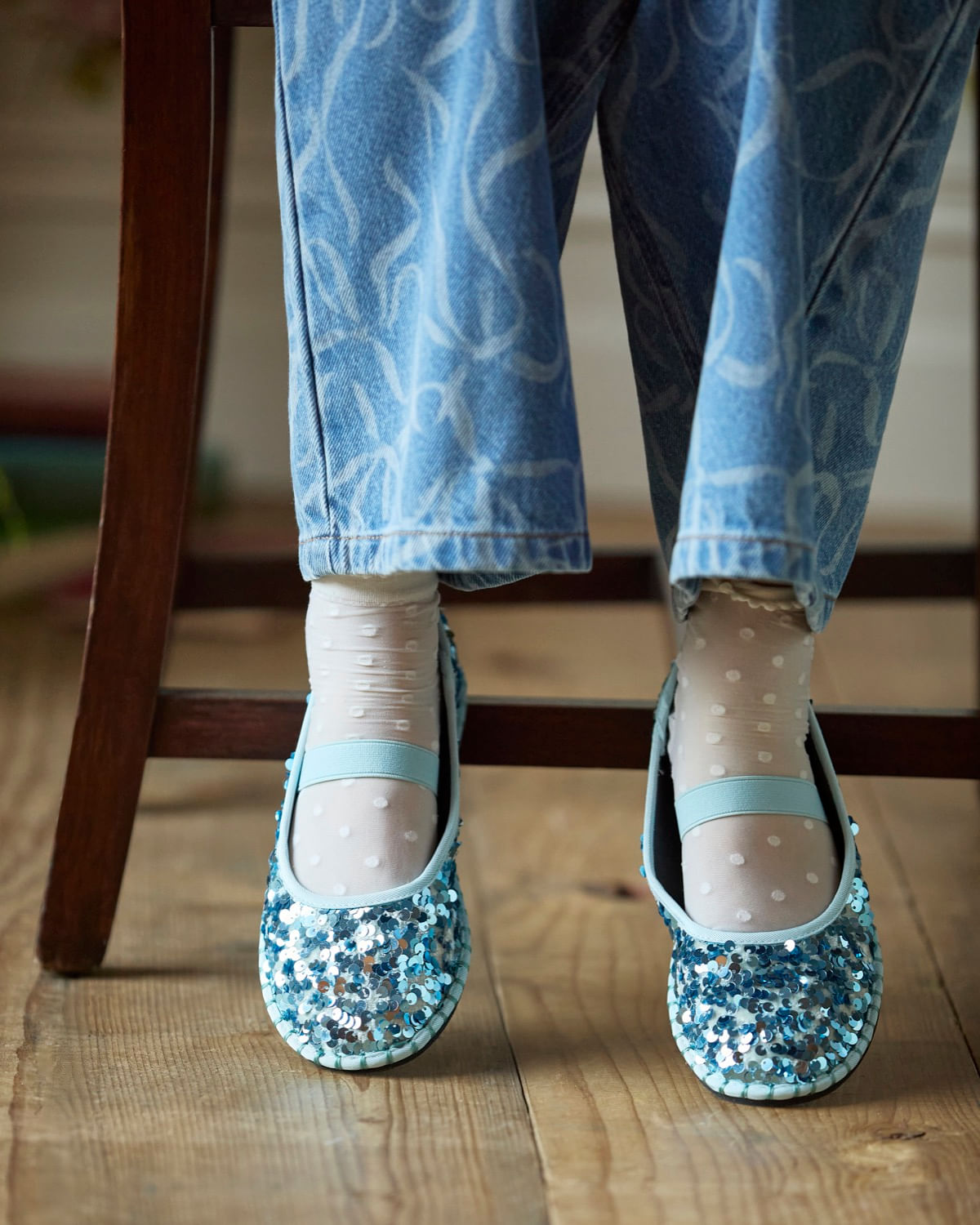 Leigh Tucker Willow Freya Sequin Ballerina Shoes - Dunnes Stores