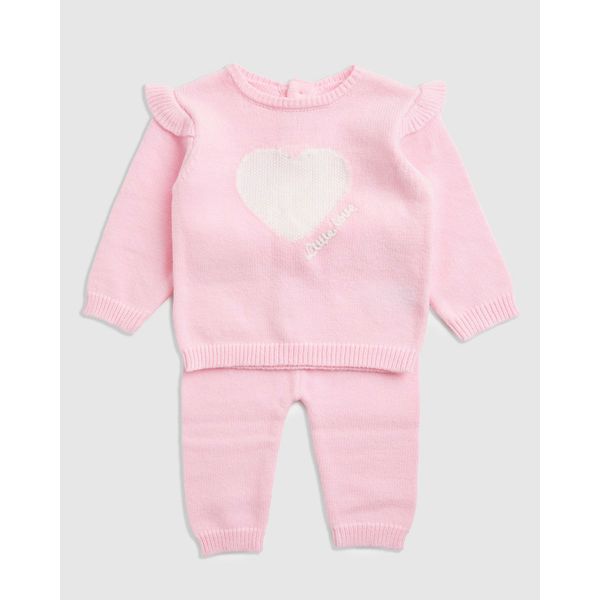 Heart Frill Knit Set (Newborn-12 Months)