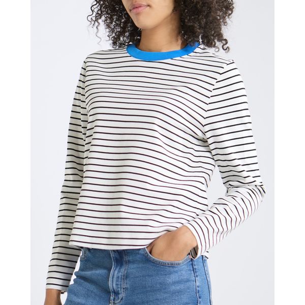 Long Sleeve Heavy Stripe Jersey Top