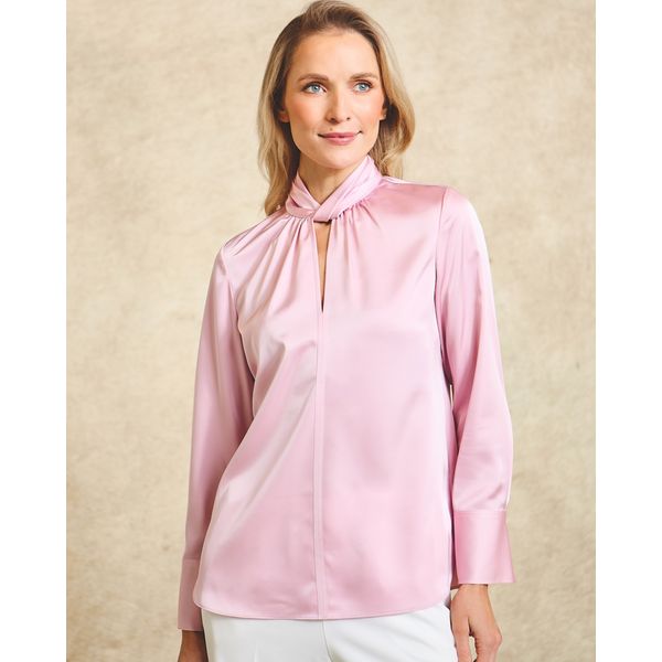 Paul Costelloe Living Studio Pink Twist Neck Top