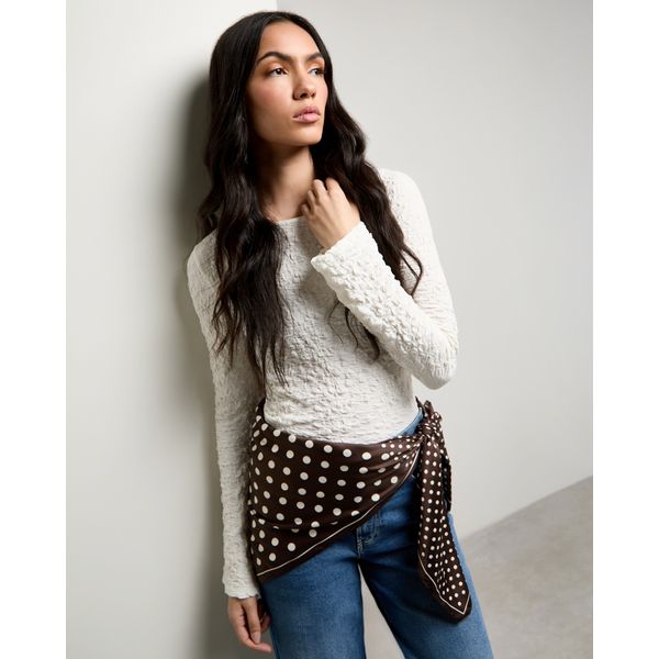 Textured Long-Sleeved Top