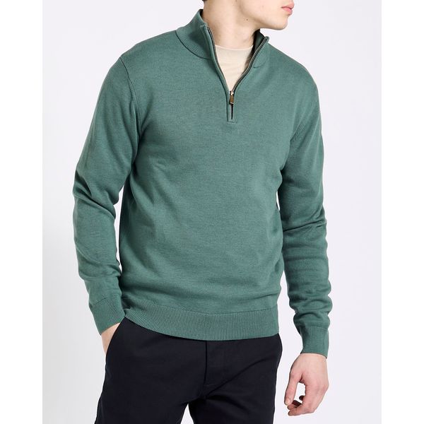 Cotton Quarter Zip Jumper