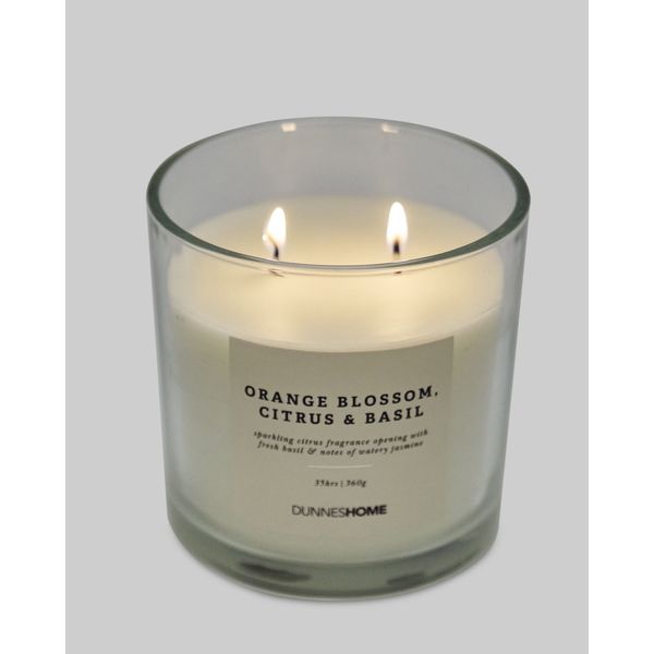 Orange Blossom, Citrus & Basil Two-Wick Scented Candle