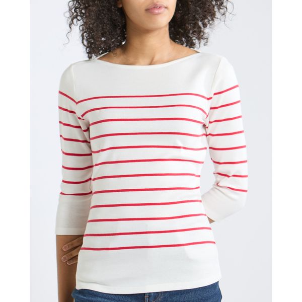 Rib Boat Neck T-Shirt