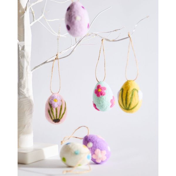 Easter Felt Eggs - Pack Of 6