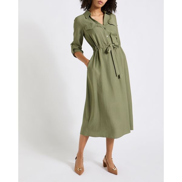 Utility Belted Shirt Dress