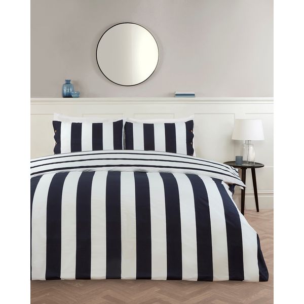 Percale Block Stripe Duvet Set