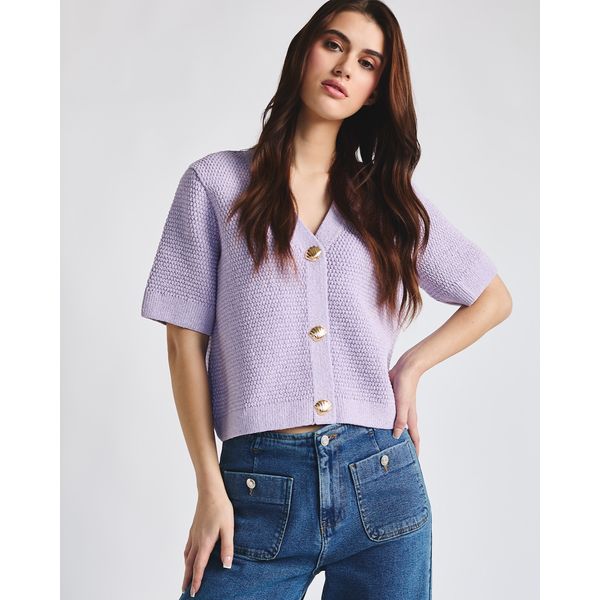 Savida Seashell Button Cardigan