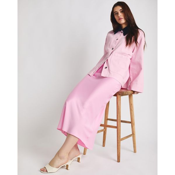 Savida Satin Midi Skirt