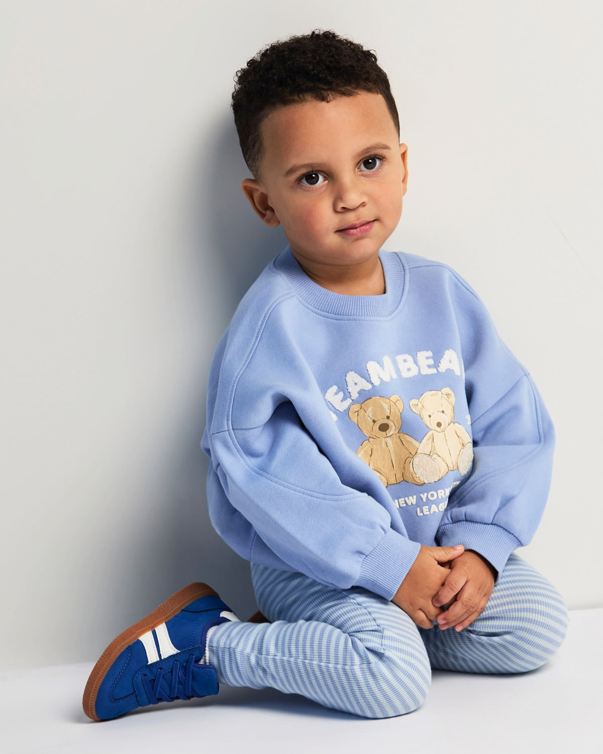 T-shirt Manches Longues Rayé Bleu Pour Garçon - Dunnes Stores Taille 3-4 Ans