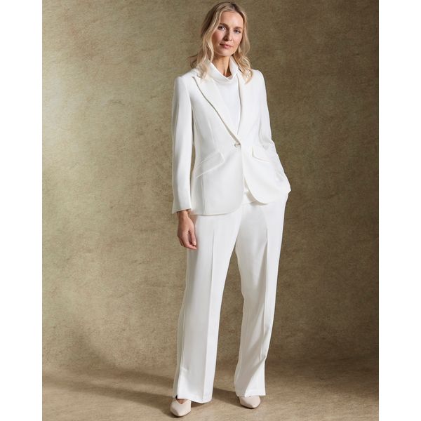 Paul Costelloe Living Studio Ivory Fluid Trousers