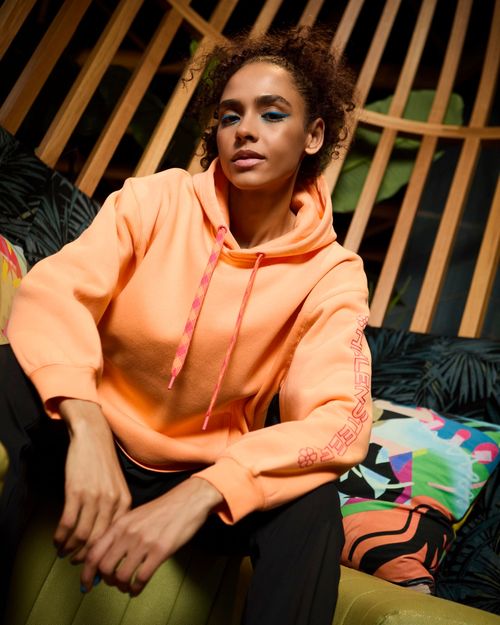 Helen Steele Orange Ribbed Hoodie