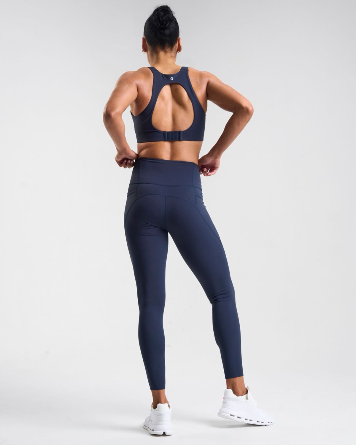 POWERCUT Sculpt High-Waisted Leggings Outerspace Navy Shorter - Dunnes ...