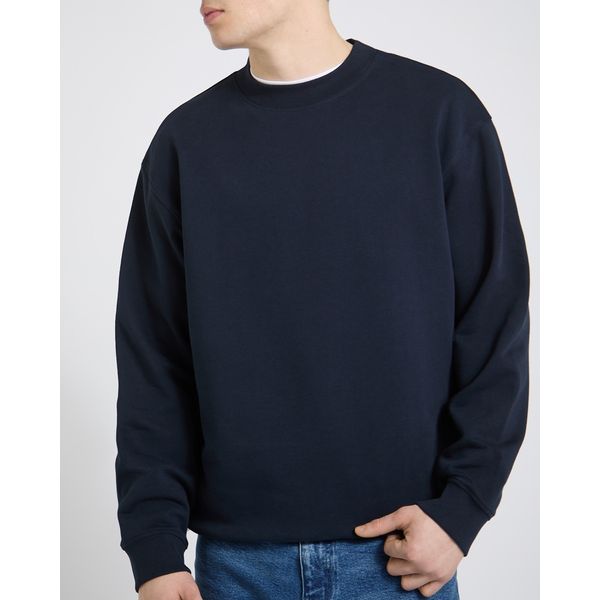 Loopback Cotton Crew Neck Sweatshirt
