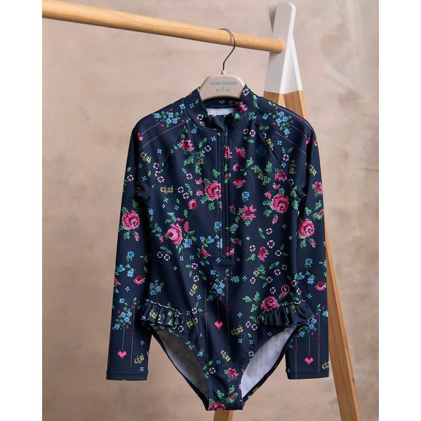 Leigh Tucker Willow Dahlia Long Sleeve Swimsuit (3-10 Years)