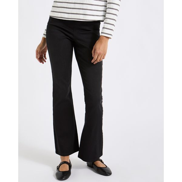 Essential High Rise Pull On Flare Jeans