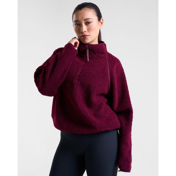 Powercut Rise Half-Zip Borg Fleece Cherry Lacquer