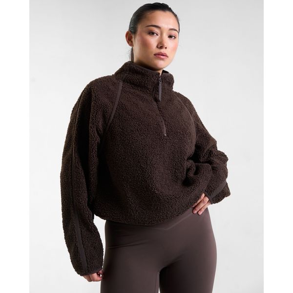Powercut Rise Half-Zip Borg Fleece Espresso