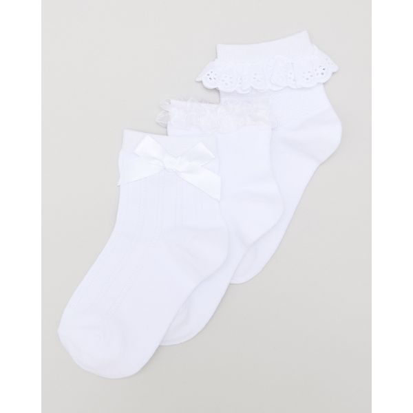 Girls Ruffle Socks - Pack Of 3