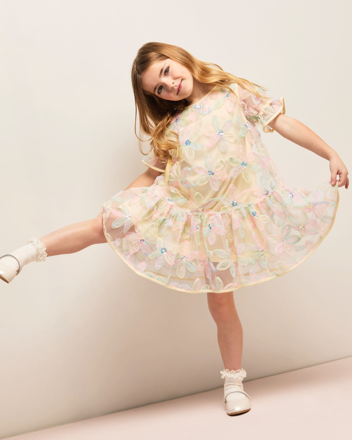 Débardeur uni détail crochet rose Fille | Okaïdi & Obaïbi