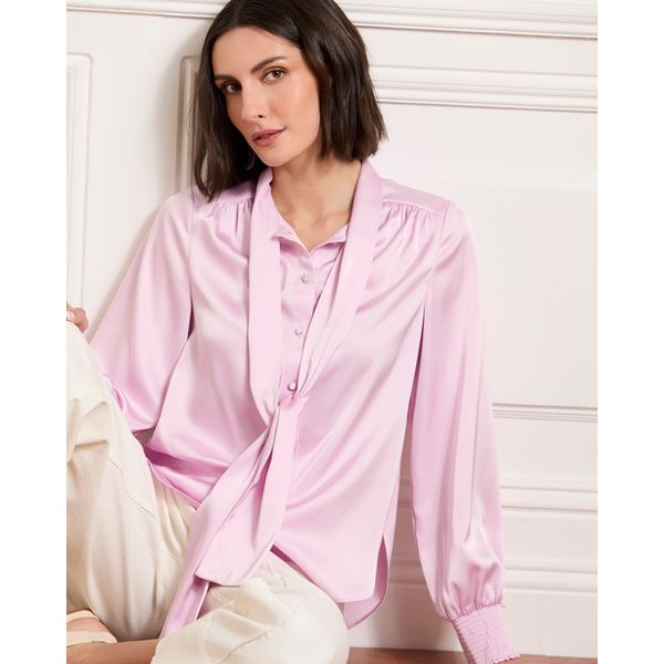 Gallery Lena Tie Neck Blouse