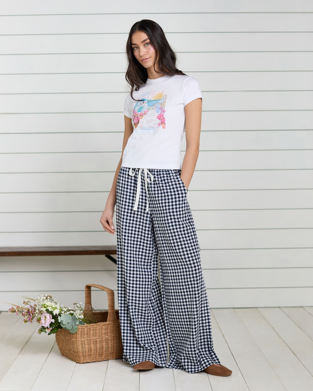 Savida Gingham Trousers - Dunnes Stores