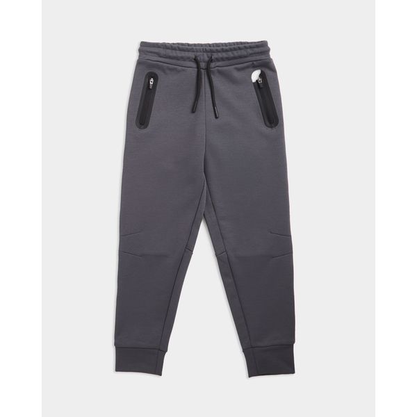 Charcoal Zip Sports Joggers (4-14 Years)