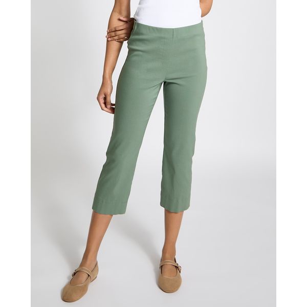 Pull On Stretch Crop Trousers