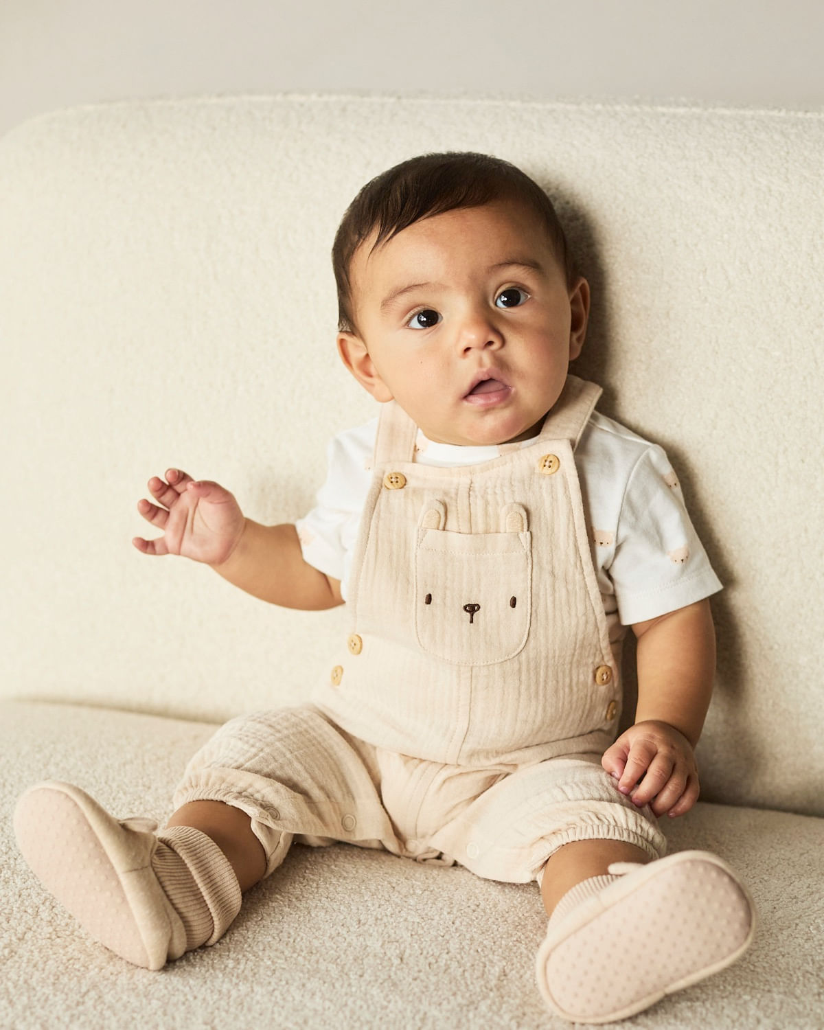 Bear Dungarees - Two-Piece Set (Newborn-12 Months) - Dunnes Stores