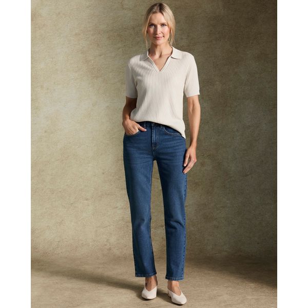Paul Costelloe Living Studio Mid Rise Blue Slim Jeans