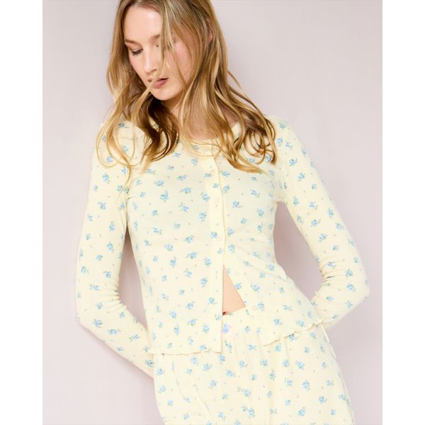 Pointelle Long Sleeve Sleepwear Cardigan