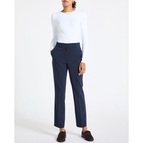 Navy Tailored Slim Leg Trousers