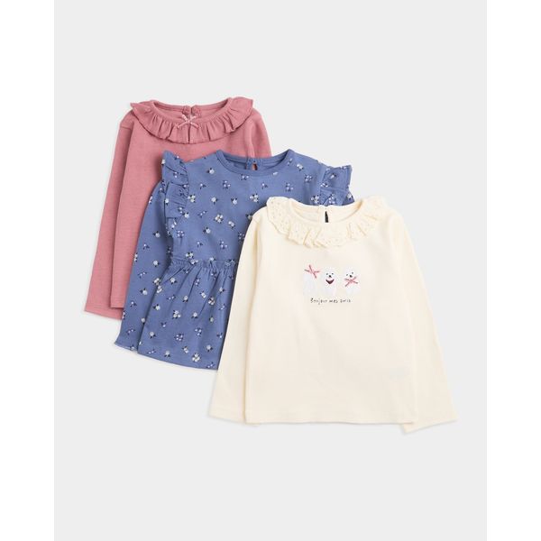 Long Sleeve Top - Pack Of 3 (6 Months-5 Years)